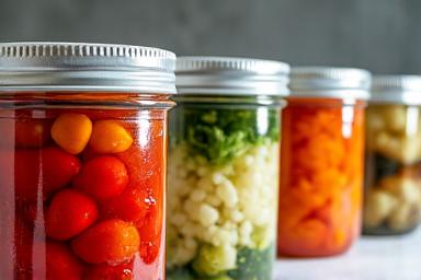 Fermentación de vegetales kimchi y chucrut casero